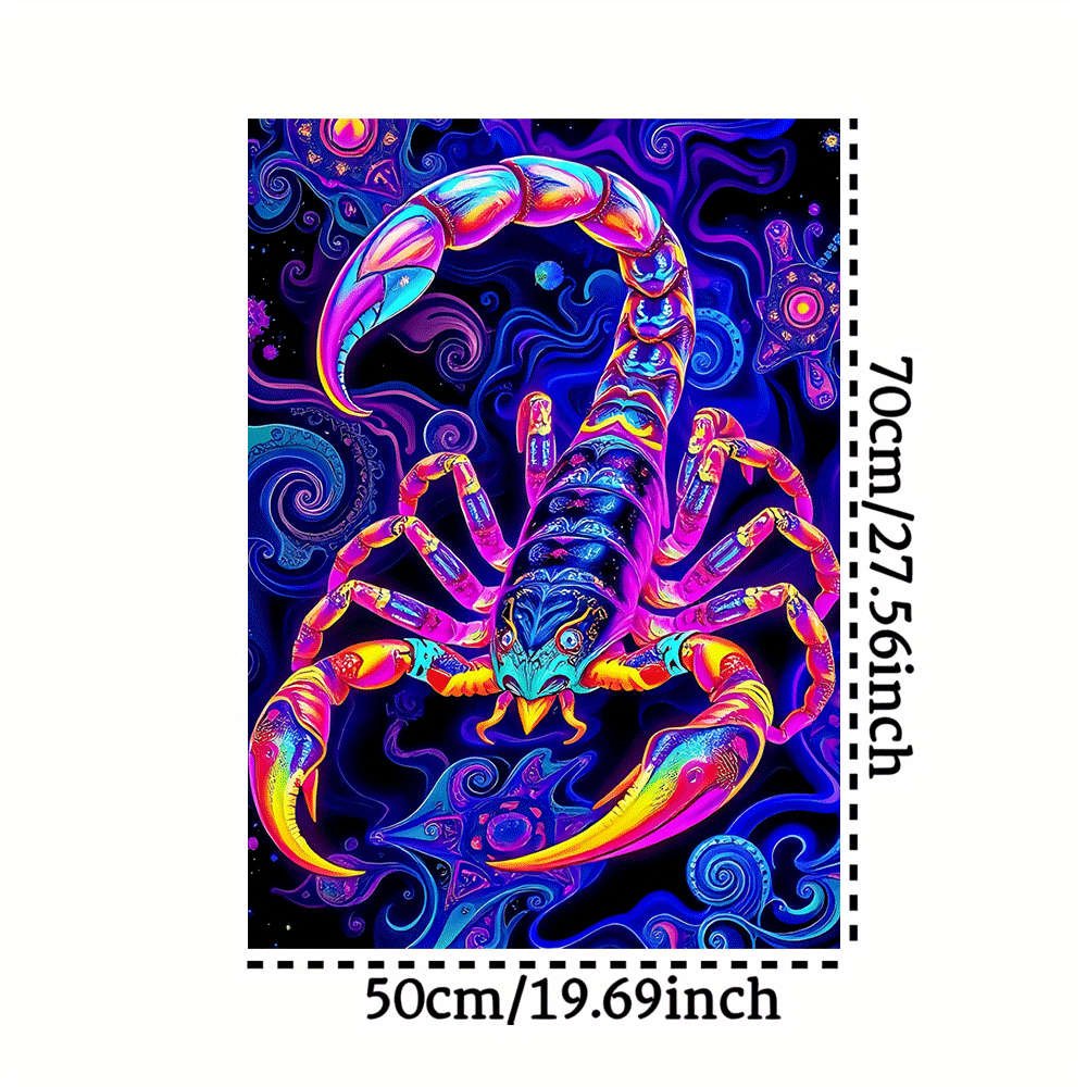 1000pcs Vibrant Neon Scorpion Jigsaw Puzzle Large Paper Puzzle for Adults Interact