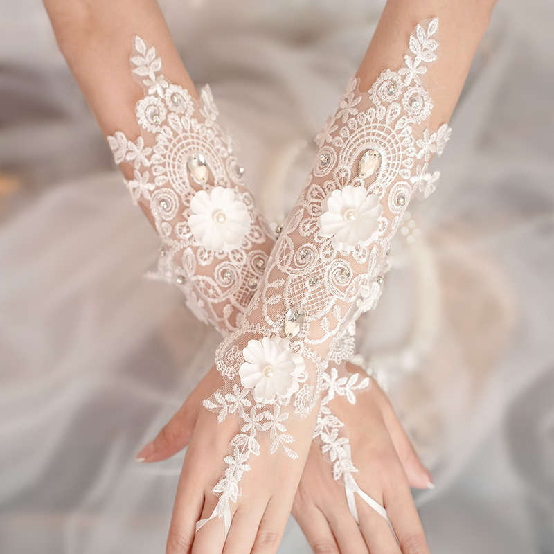 1 Pair Rose Bridal Long Sleeves