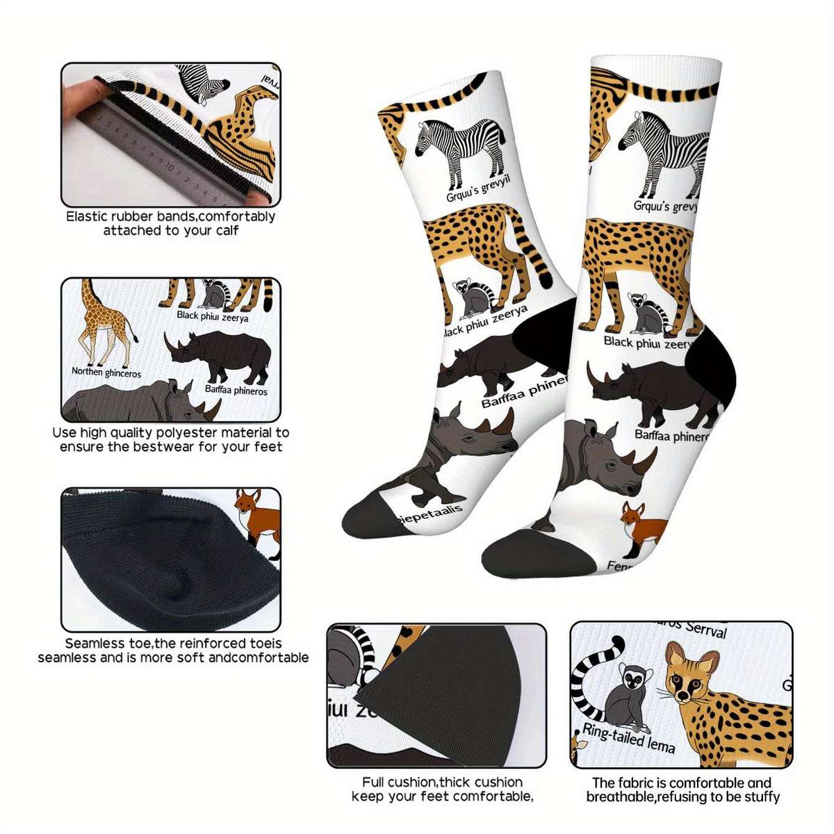 1 Pair Multicolor One Size Socks