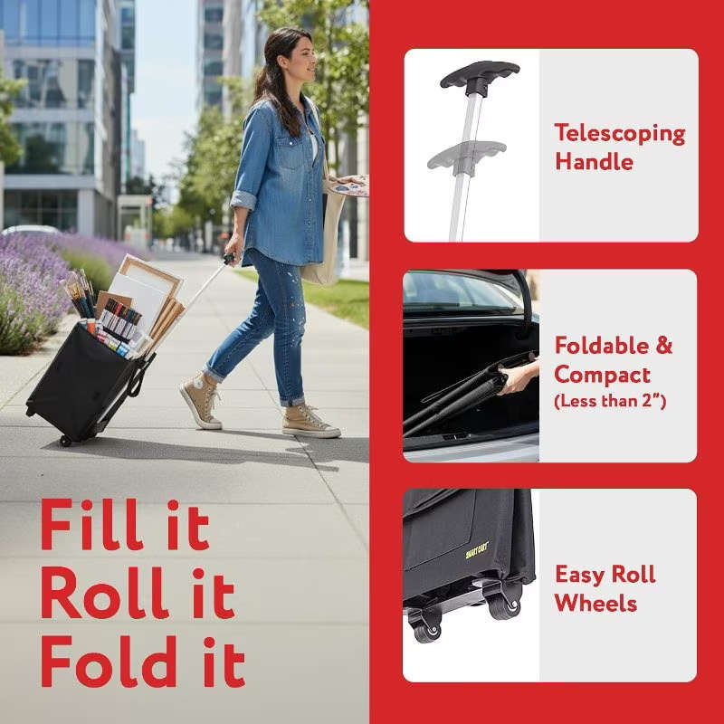 Collapsible Rolling Utility Cart