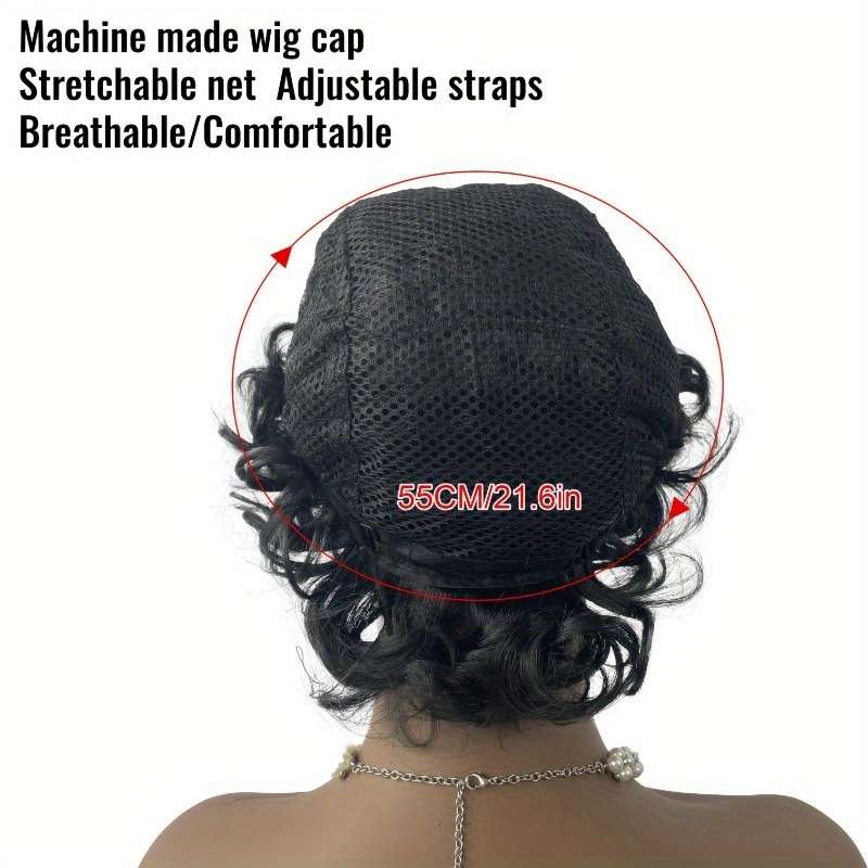 1Pc Black 40.64cm Fashion Design Wig