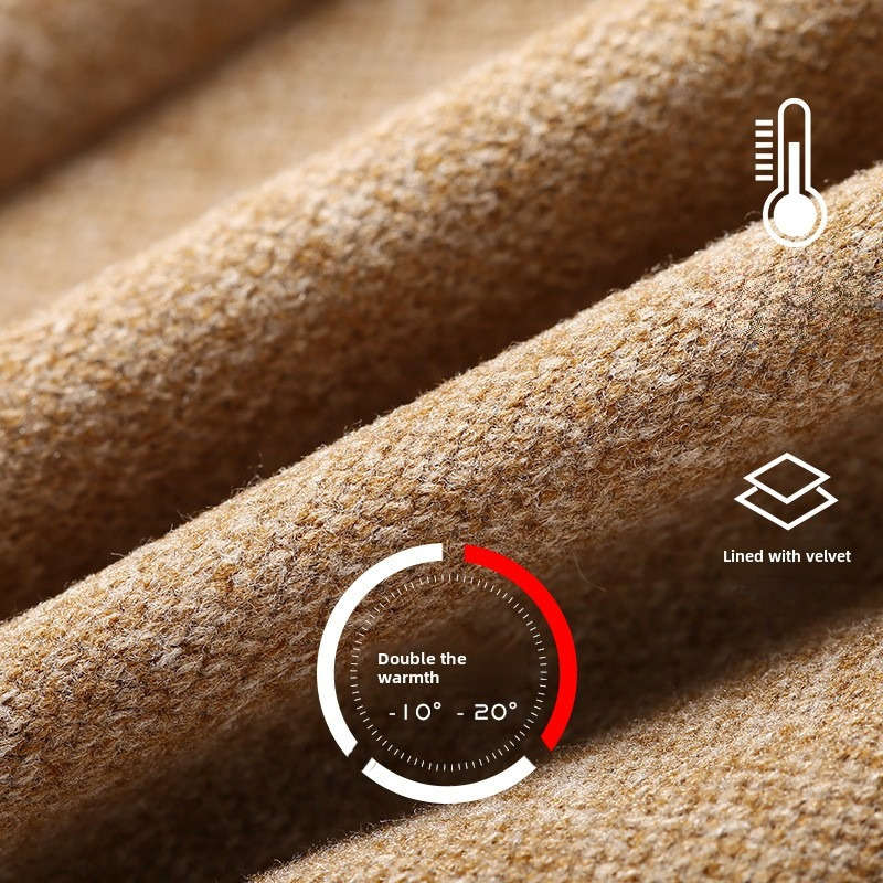 1 Pair Grey One Size Warm Gloves