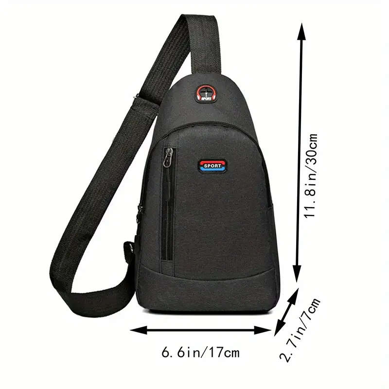 1pc Sports Chest Bag Waist Bag Casual Nylon Canvas