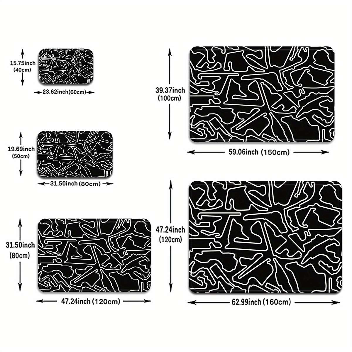 1Pc 50x80cm Floor Mat