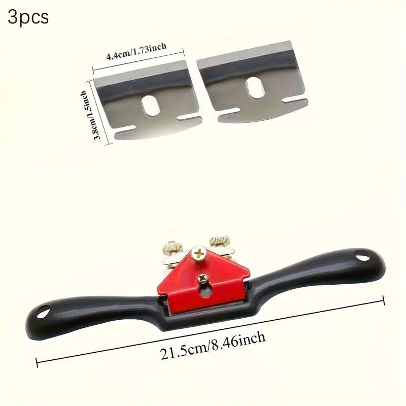3-Piece Adjustable Double-Sided Hand Planer