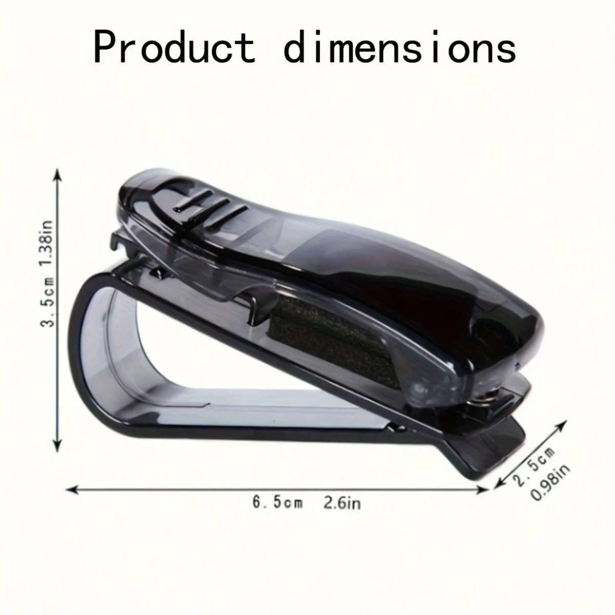 1pc Multi-Function Car Sun Visor with Glasses Holder Bill ID Card Slots Durable ABS Material Essenti