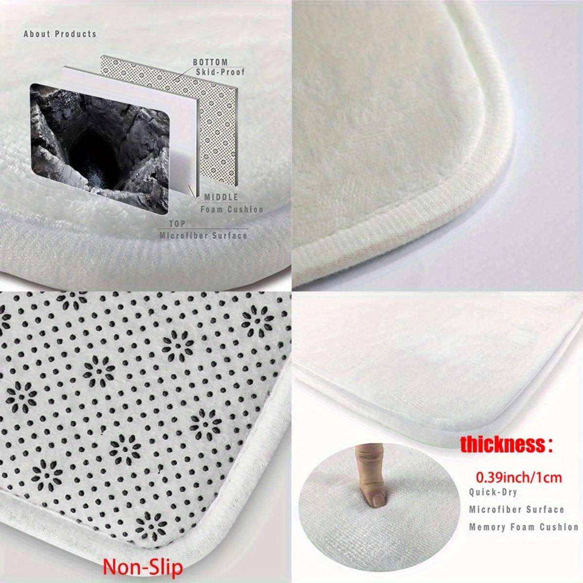 1Pc 23.6x35.4inch 60x90cm Floor Mat