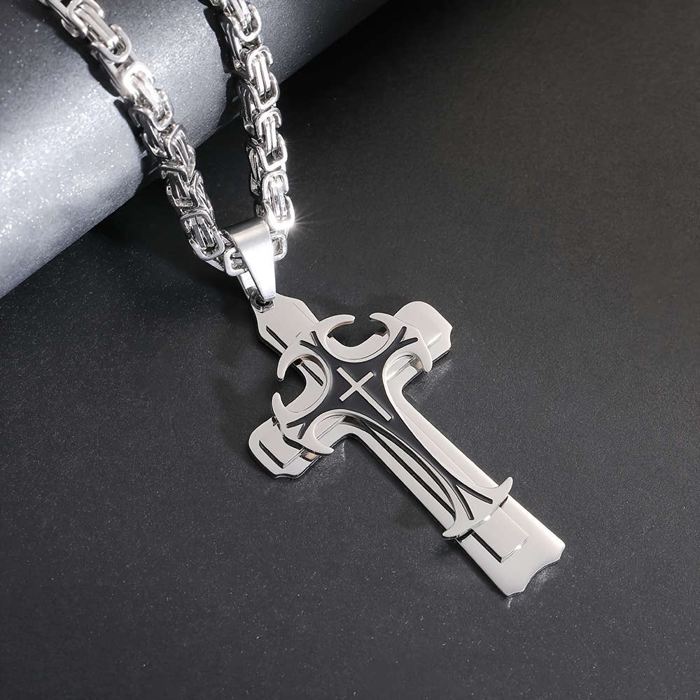 1 Piece Silvery Jesus Theme Pendant