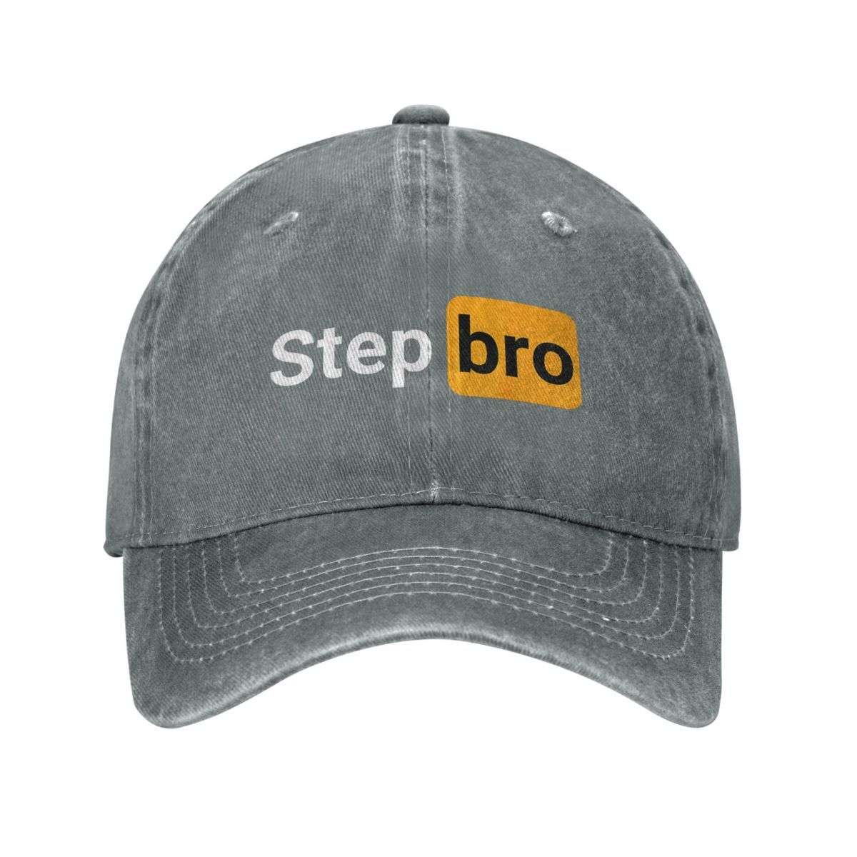 Step Bro Funny Novelty Baseball Cap Distressed Denim-Style Adjustable Snapback Ligh