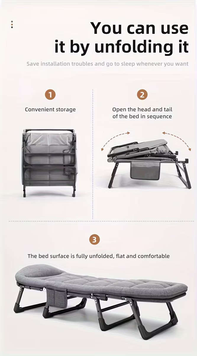 King Size Adjustable Camping Bed For Adults