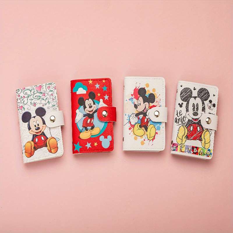 1pc Mickey Card Holder ID Storage includes 20 card slots and 2 document slots suitable for st
