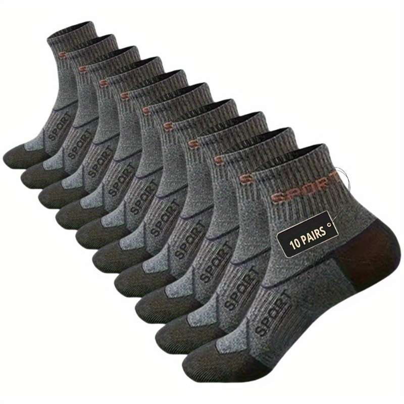 10 Pairs Dark Gray One Size High Elastic Socks