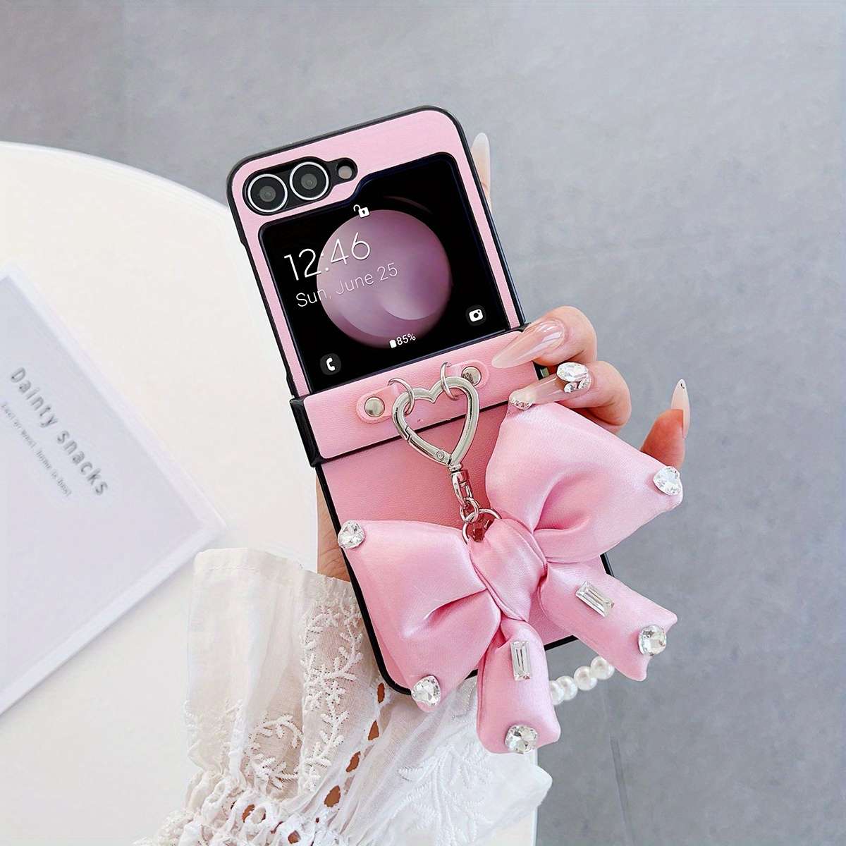 1pc Light Purple For Samsung Galaxy Z Flip 6 Phone Cases