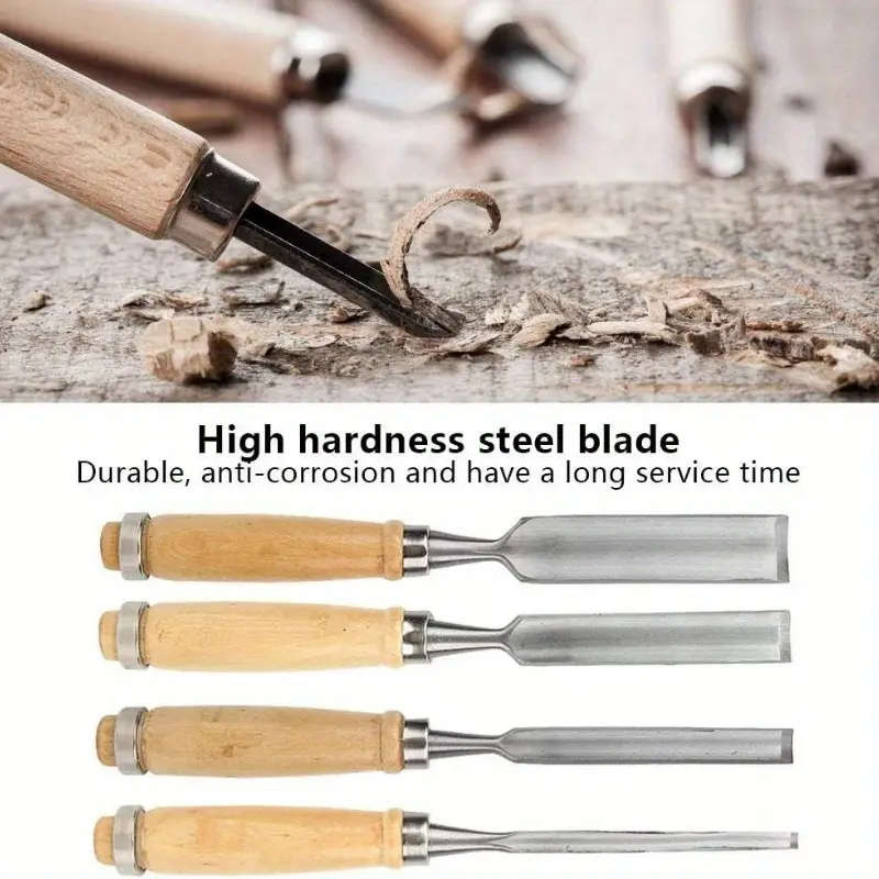 4-Piece Woodworking Chisel Set