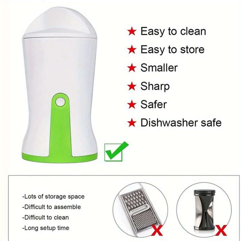 Julienne Slicer Spiral Funnel Slicer Rotating Vegetable Cutter Vegetable Grater