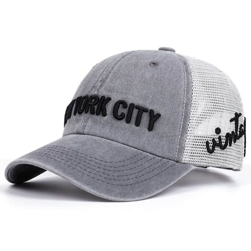 1pc Adjustable Women's NYC Baseball Cap Lightweight Breathable Polyester Sun Protection Hat with