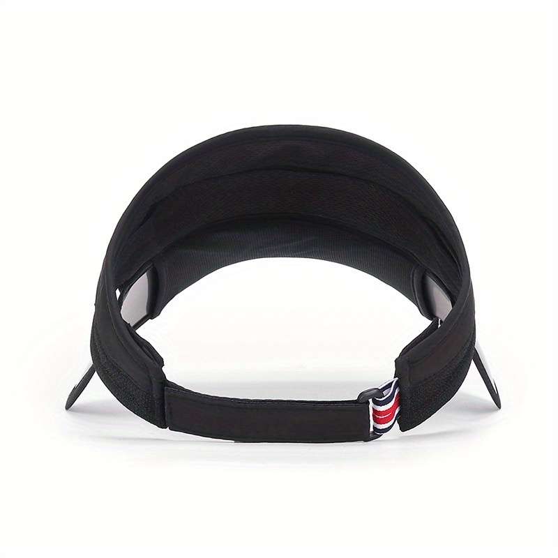 1pc Summer Outdoor Sports Sun Protection Visor Hat Adjustable Breathable Polyester Empty Top Cap