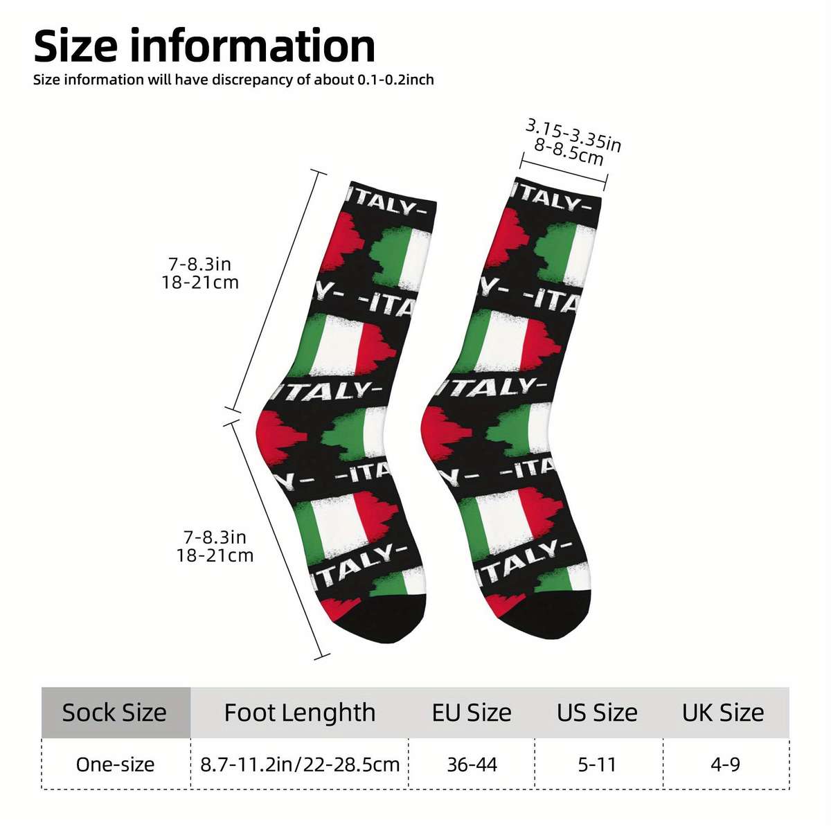 1 Pair Multicolor One Size Socks
