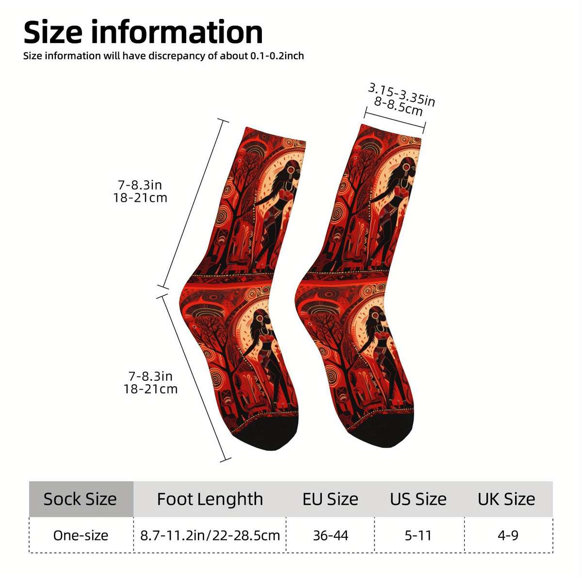 1 Pair Multicolor One Size Socks