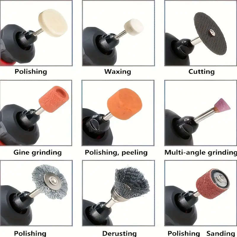 105PC Diamond Coated Grinder Bits Kit - Alloy Steel Base for Wood/Metal/Jade Carving & Polishing