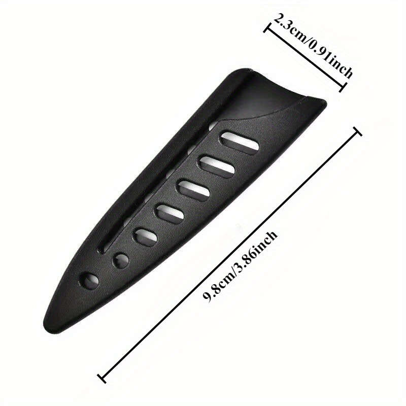 5pcs Black Chef Knife Sleeves Durable Polypropylene Sheath for Outdoor Kitchen Use Protect