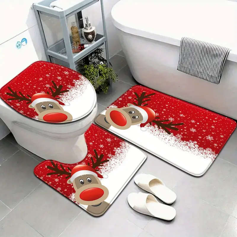 3-Piece Minimalist Bathroom Mat Set