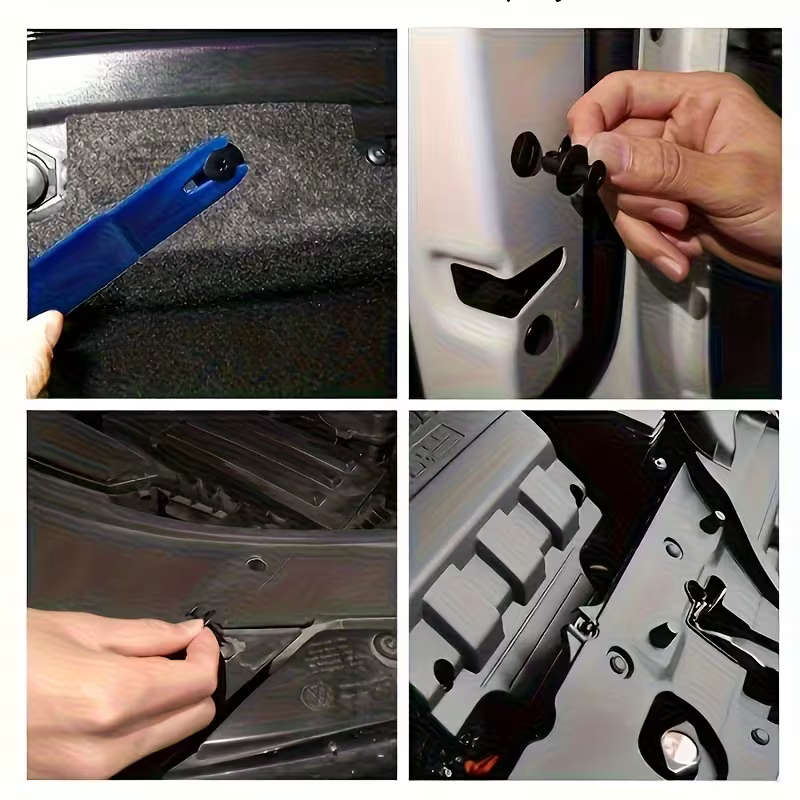 Universal 8mm Clips Plastic Rivets Fasteners Screws For Cars - Pack of 100