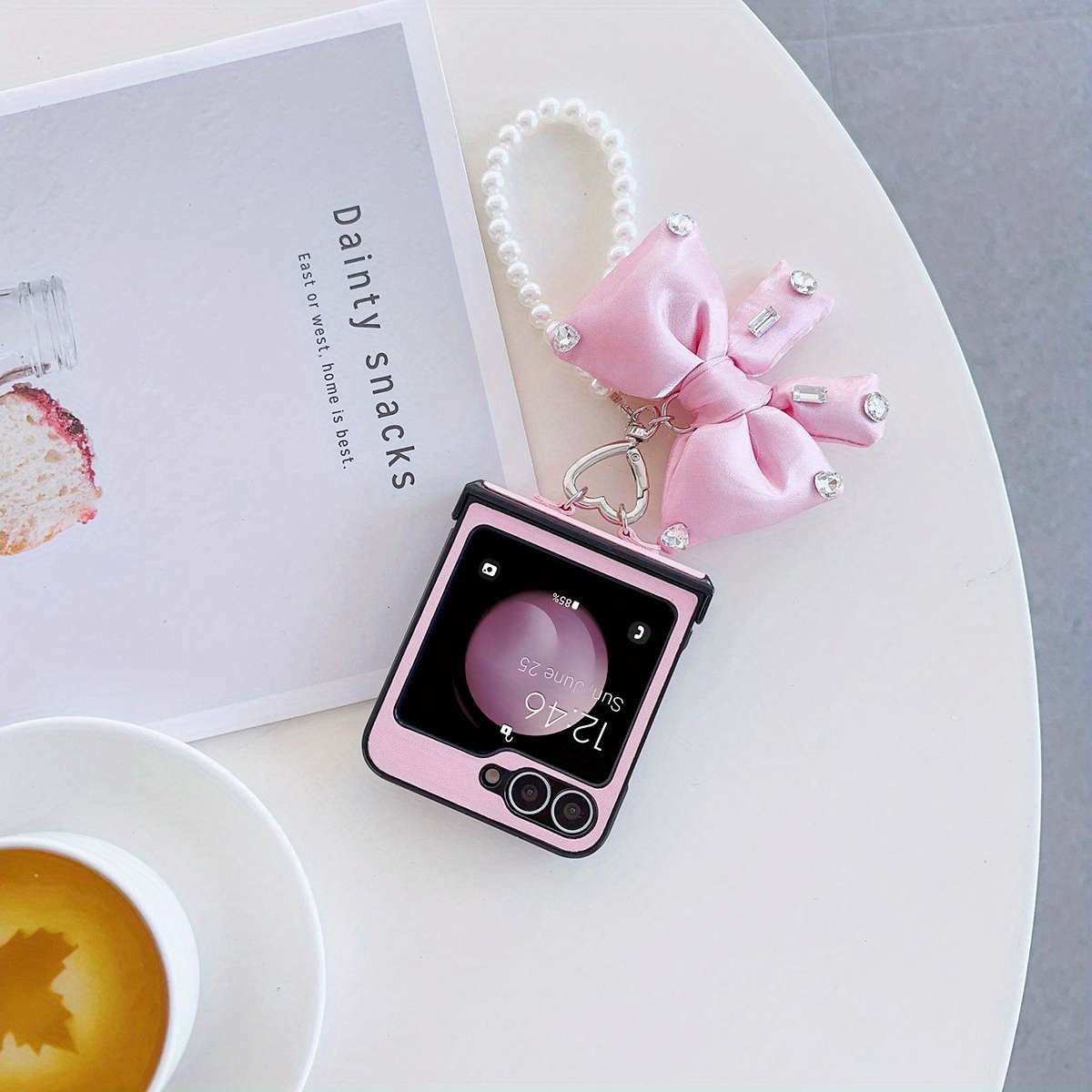 1pc Light Purple For Samsung Galaxy Z Flip 6 Phone Cases