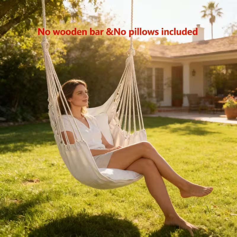 Canvas Hammock Chair - Multifunctional Indoor/Outdoor Swing