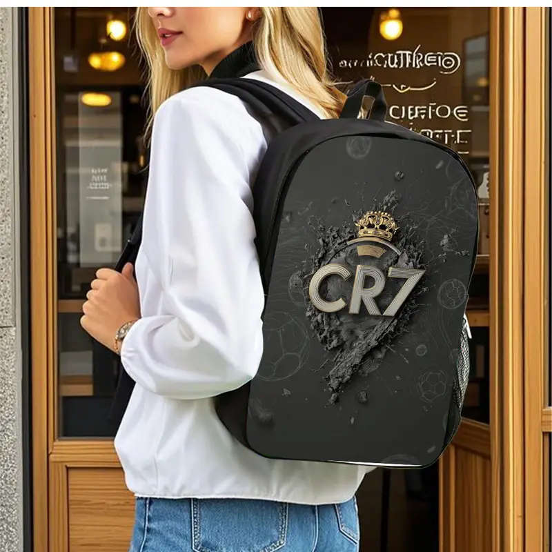 3-Piece CR7 Football Badge Backpack Set