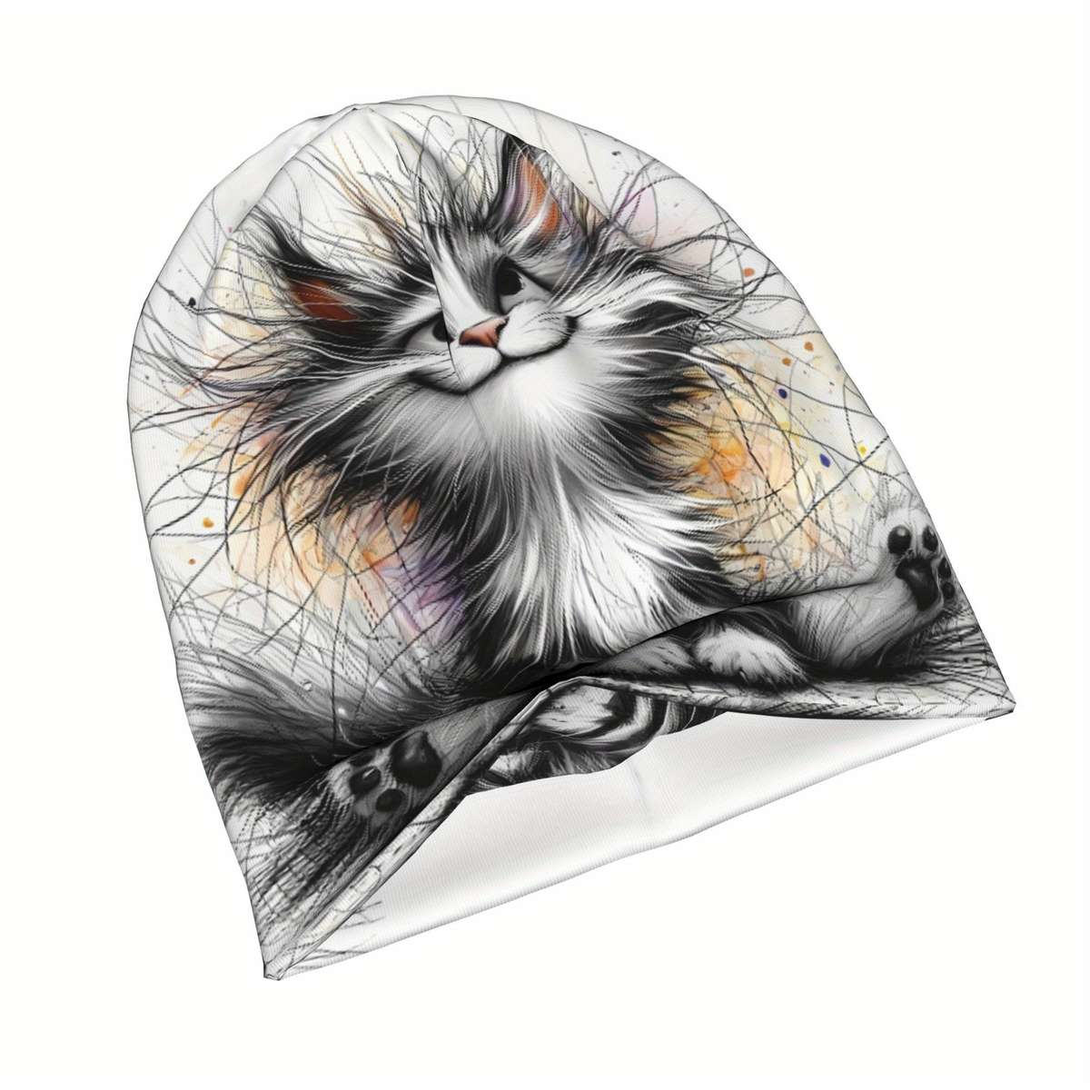 Fashionable Cat-Themed Beanie