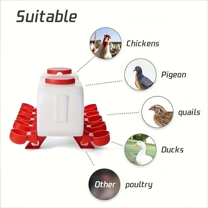 Large capacity double row poultry drinker