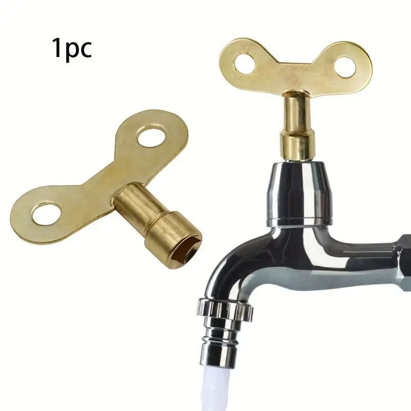 1pc Durable Metal Radiator Key Versatile Plumbing Tool for Air Valves Water Taps