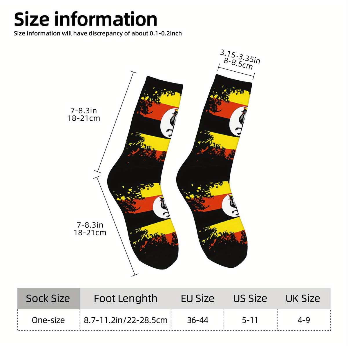 1 Pair Multicolor One Size Socks