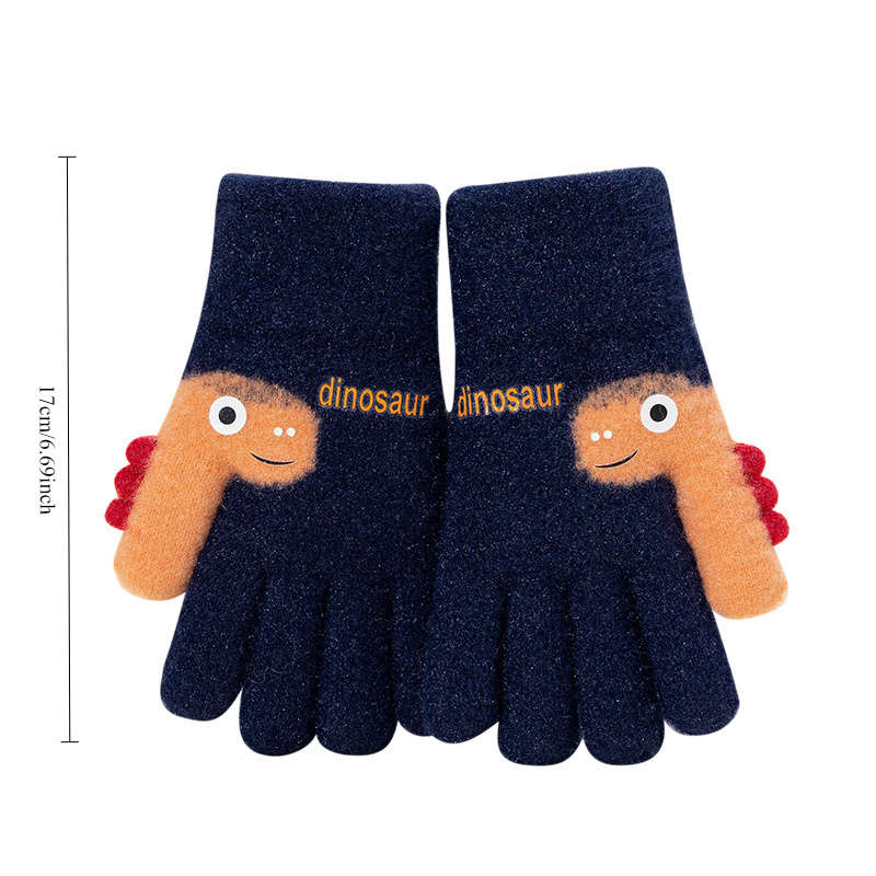 1 Pair Grey Warm Gloves