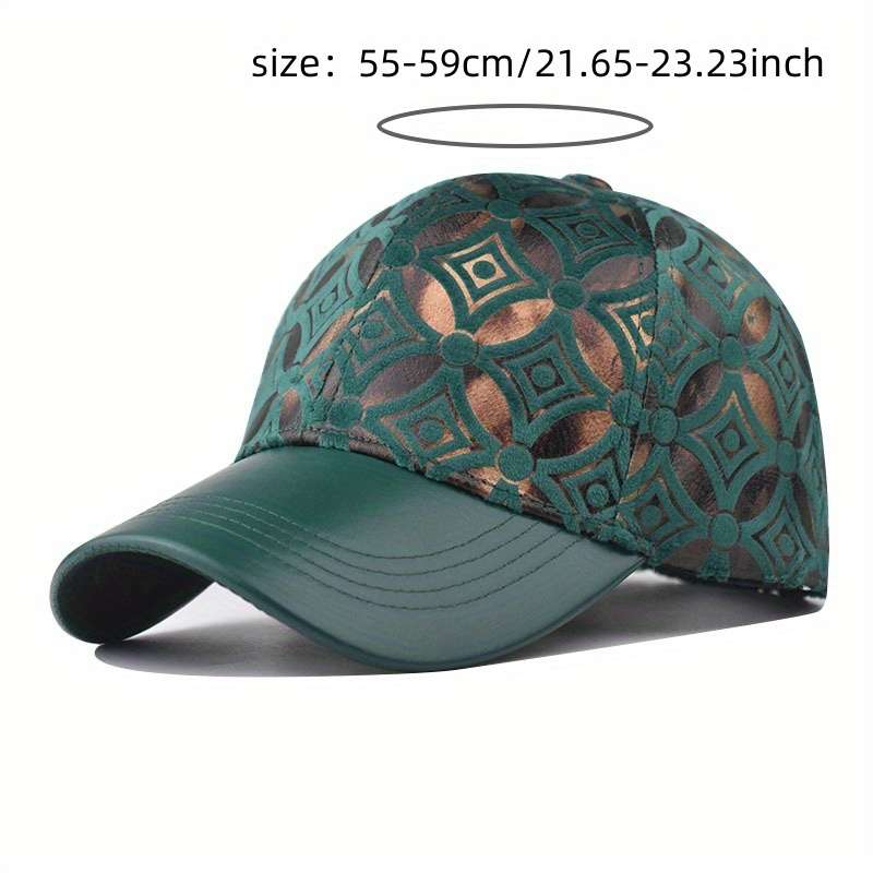 1pc Breathable Hat| Adjustable Plaid Baseball Cap with Lace Pattern Back Lightweight Breathable