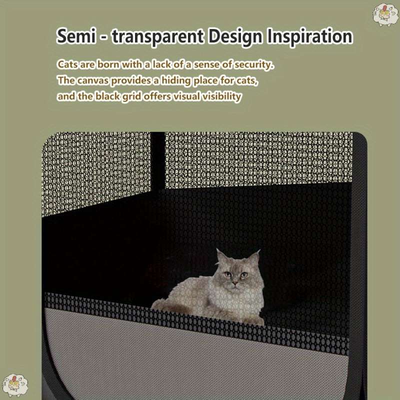1pc Beige+coffee size Size: 91*91*58cm (Foldable)Pet Cage