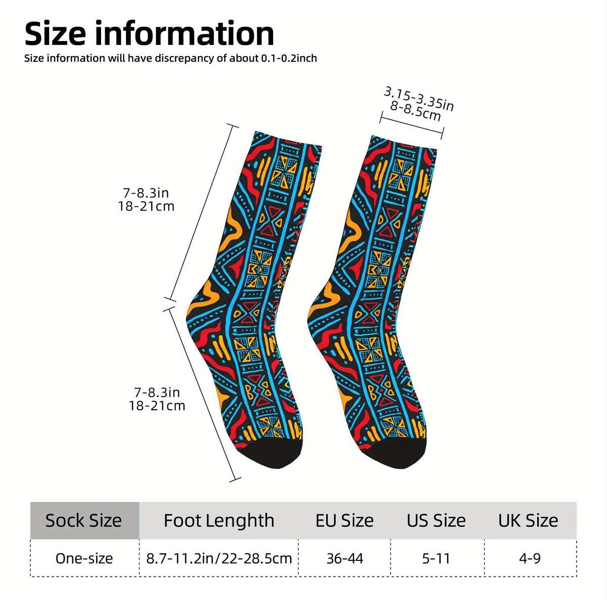 1 Pair Multicolor One Size Socks
