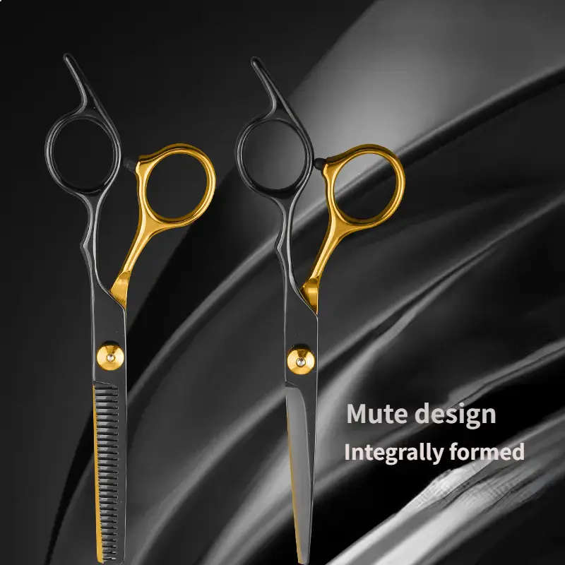 8pcs Professional Hairdressing Scissors Set with 6Inch Flat Texturizing Shears Thinning Comb Ideal