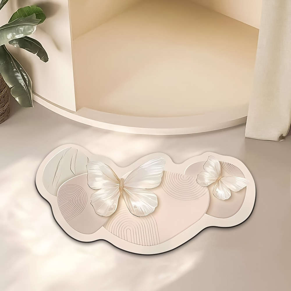 Cream Blue 50x90cm Floor Mat