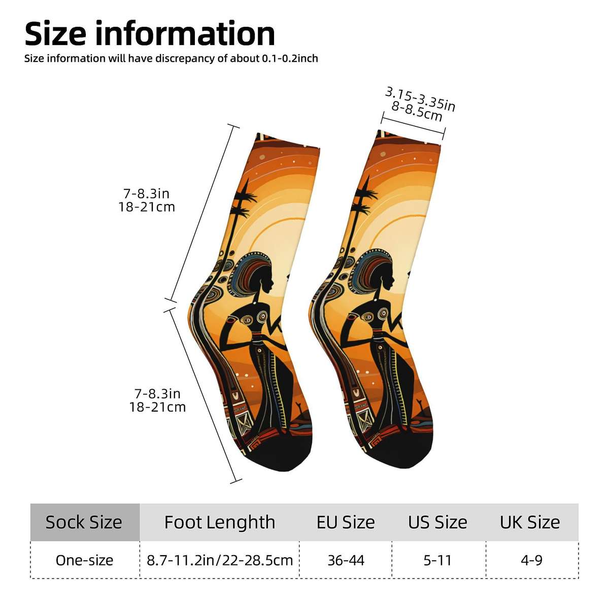 1 Pair Multicolor One Size Socks