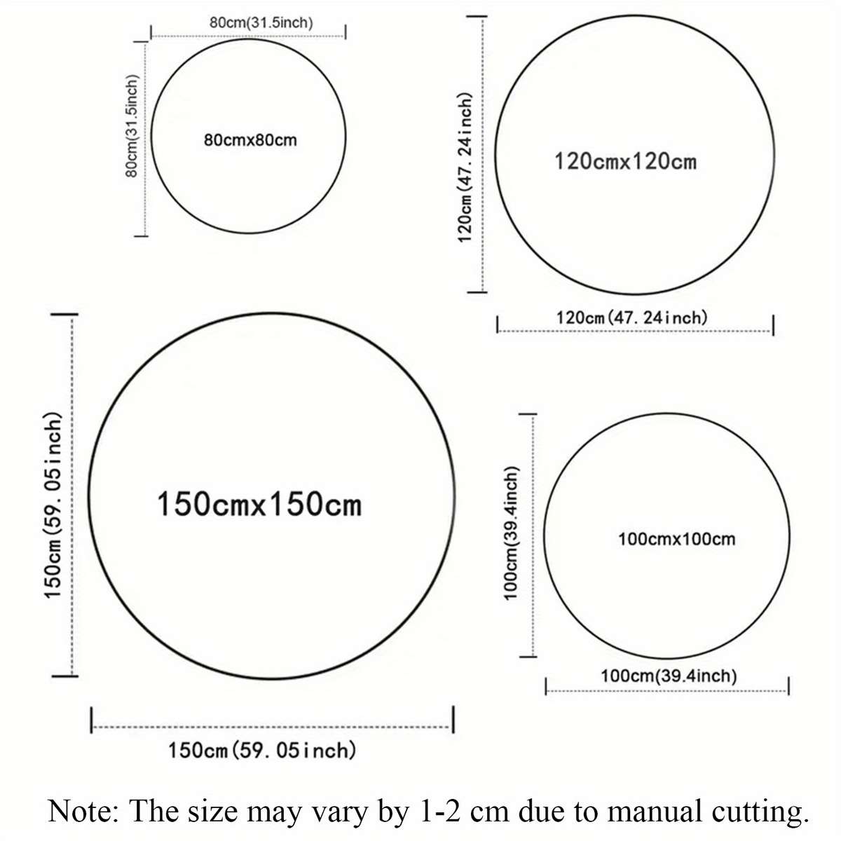 1Pc 31x31inch 80x80cm Floor Mat