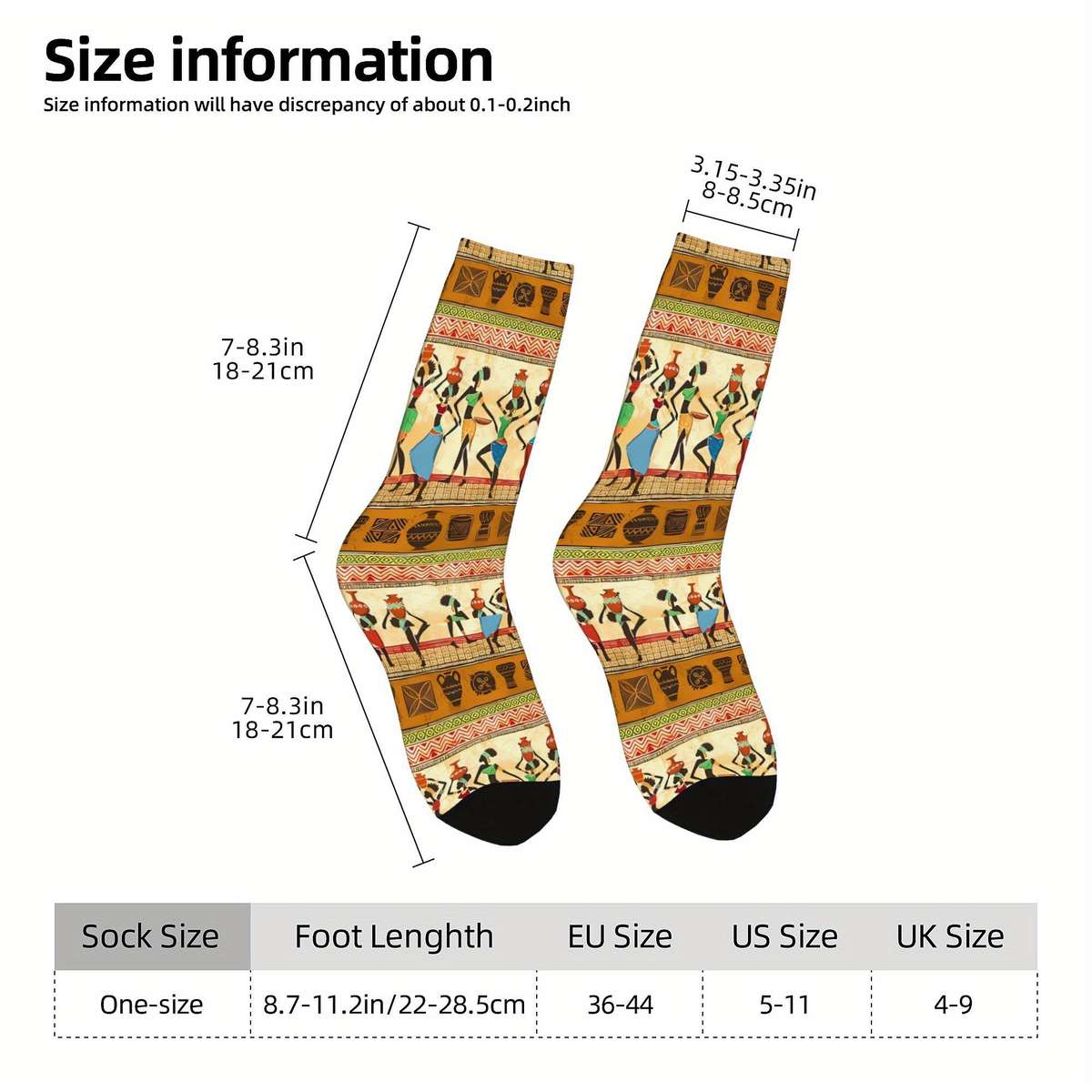 1 Pair Multicolor One Size Socks