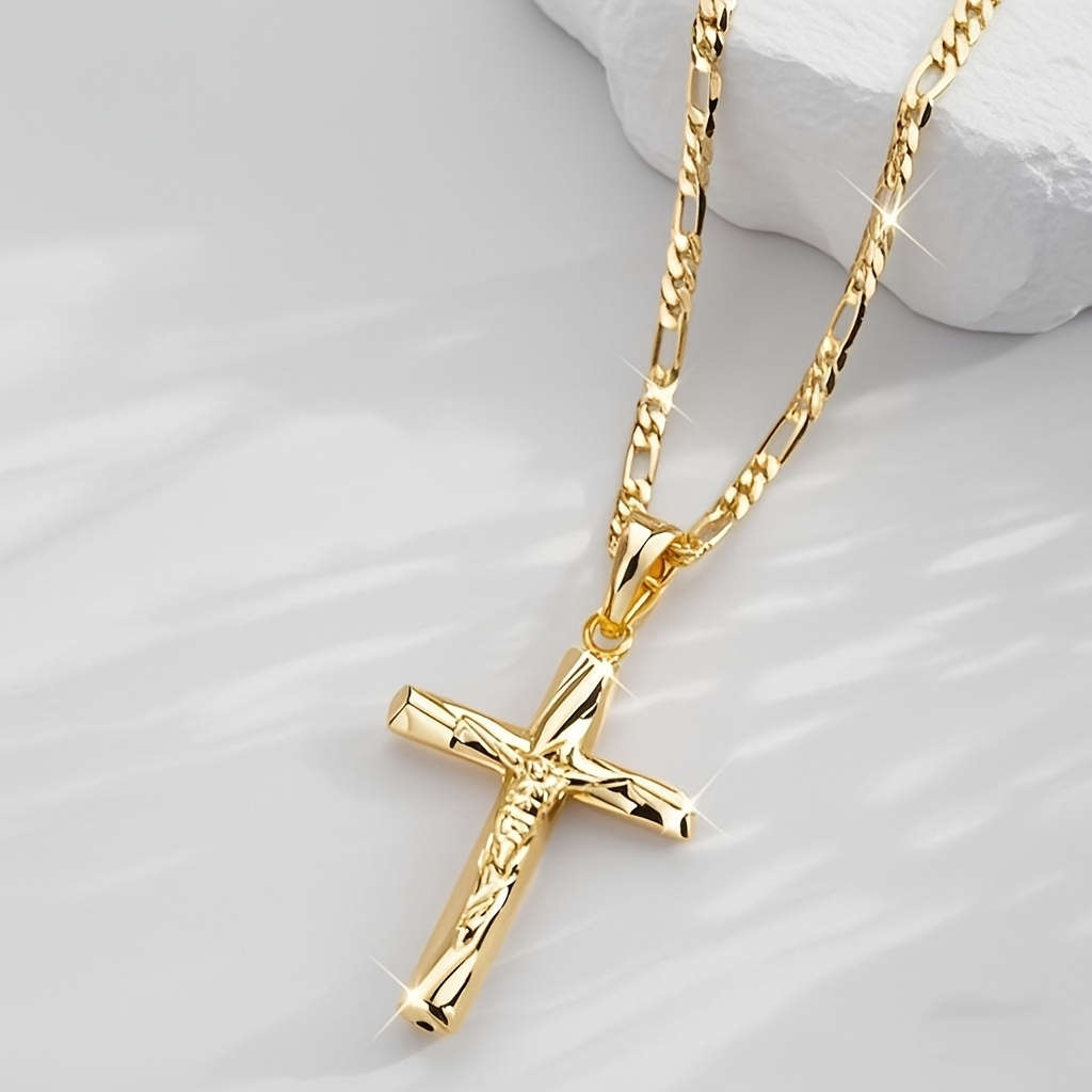 1 Piece Golden Jesus Theme Pendant