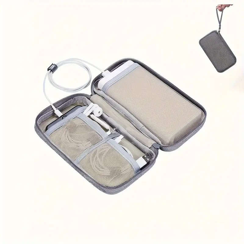 Elegant Nylon Storage Pouch for Phone Chargers and Digital Accessories Lightweight Portable Availabl