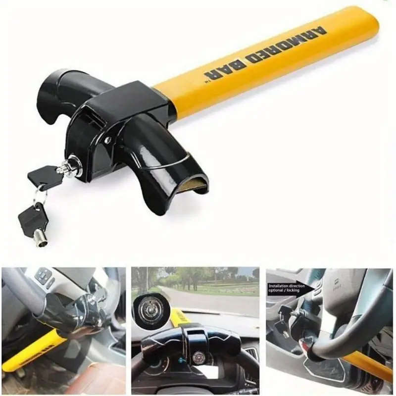 Heavy Duty Steering Wheel Lock Anti-Theft Device