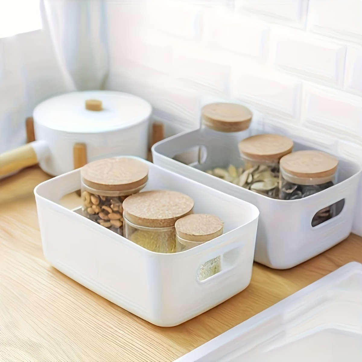 1-Pack Stackable Plastic Storage Bins