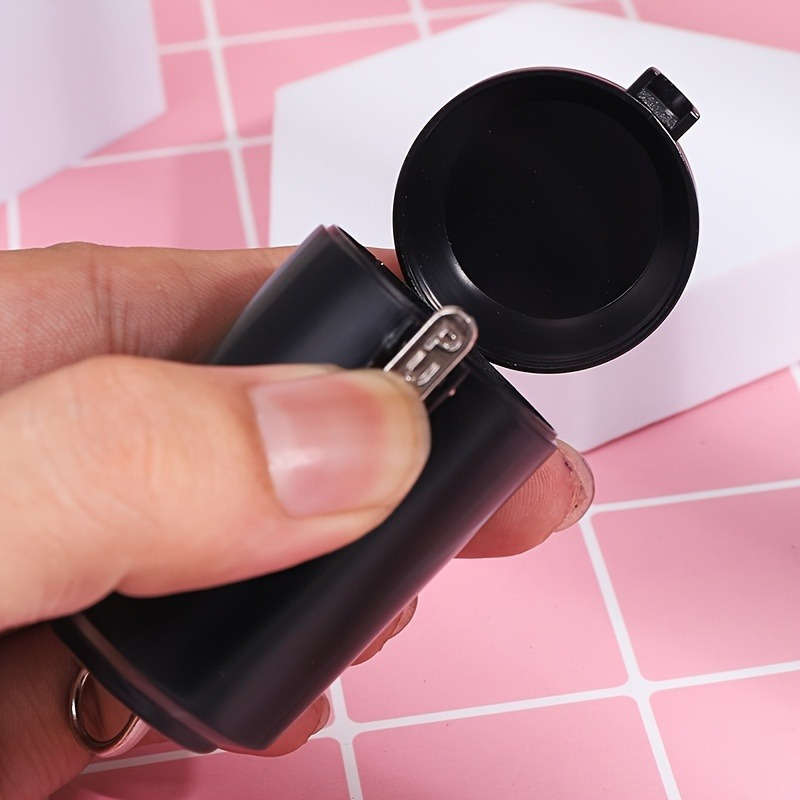 1pc Portable Mini Ashtray Bag In Bag Keychain