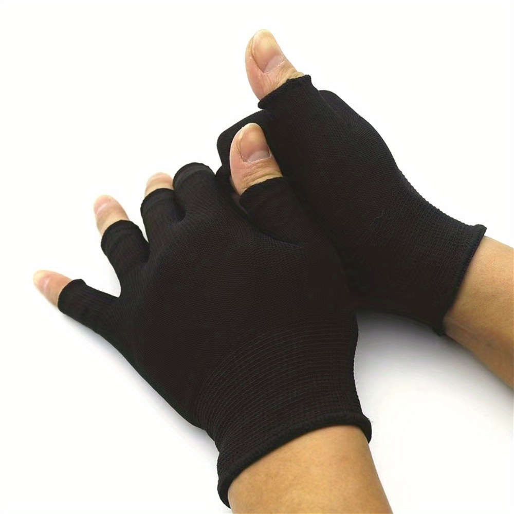 1Pair Black Multi Purpose Work Gloves