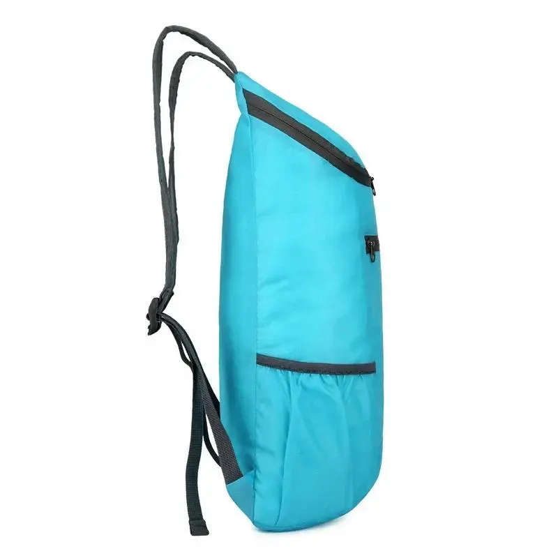 1pc Lightweight Nylon Backpack Foldable Adjustable Straps Zippered Compartments Ideal for Camping